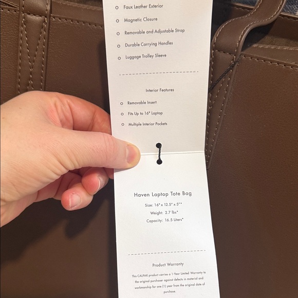 Calpak Dark Brown Laptop/Travel Bag - NWT - Picture 2 of 12